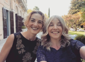 Paola Minussi with Georgia Louise at the civil wedding